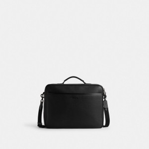 Férfi COACH® Gotham Convertible Aktatáska Fekete | HUPJB194