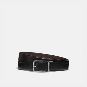 Férfi COACH® Harness Buckle Cut To Size Reversible, 32 Mm Öv Fekete Barna | HUQMR255