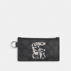 Férfi COACH® The Lil Nas X Drop Zip In Signature Canvas Kártyatok Szürke | HUTHU208