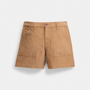 Férfi COACH® X Observed By Us Corduroy Short Barna | HUNWY176