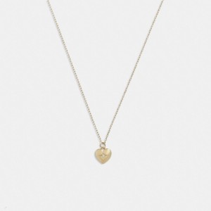 Női COACH® 14 K Heart Pendant Nyaklánc Arany | HURVV571
