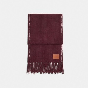 Női COACH® Chunky Oversized Muffler Sál Bordó | HUFDW658