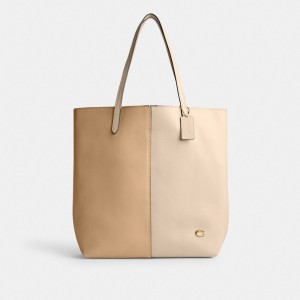 Női COACH® North In Colorblock Tote Fehér Színes | HUTCP936