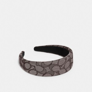 Női COACH® Signature Headband Kalap Titán Szürke | HUBEF643