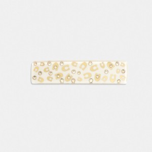 Női COACH® Signature Resin Wide Barrette Hair Arany | HUEBC570