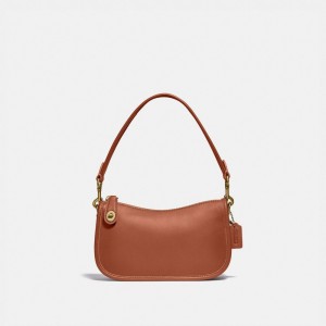 Női COACH® Swinger 20 Crossbody Táska Barna | HUNWS803